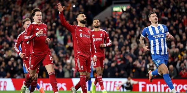 足总杯利物浦3比0布莱顿晋级，多点开花完成零封，萨拉赫强势延续